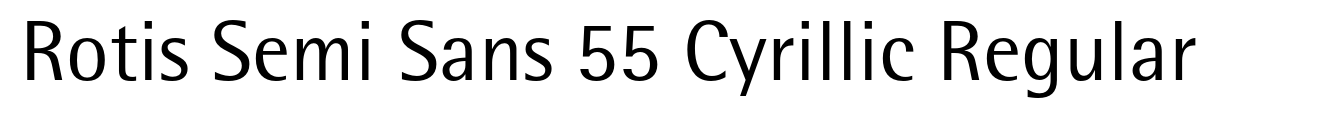 Rotis Semi Sans 55 Cyrillic Regular